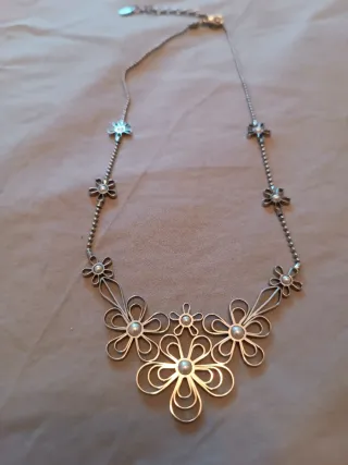 Colgante y pulsera Lotus flores perla