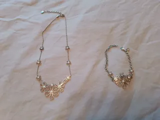 Colgante y pulsera Lotus flores perla