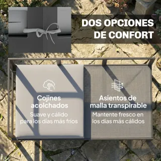 Conjunto Sofá Jardín 2 Piezas