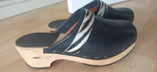 Zuecos Eferro Piel y Madera