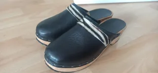 Zuecos Eferro Piel y Madera