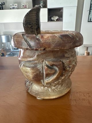 Mortero Alabastro Antiguo