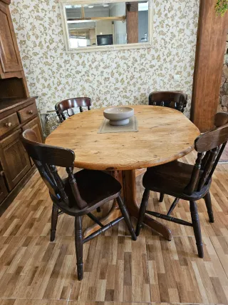 Conjunto de comedor madera maciza