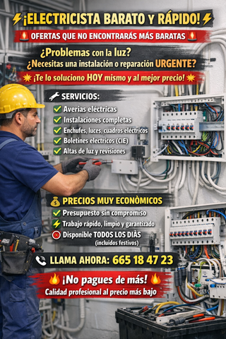 Electricista Económico y Rápido