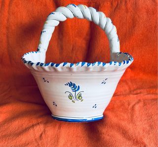 Cesta Frutero Cerámica Talavera