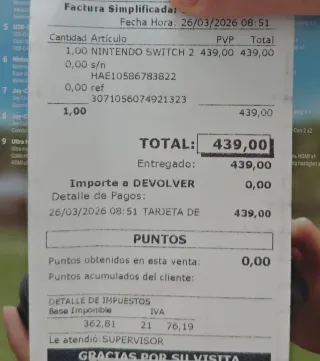 Nintendo Switch 2 PRECINTADA oferta temporal 48h