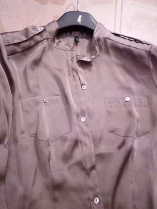 Camicia Benetton Beige/Marrone Donna