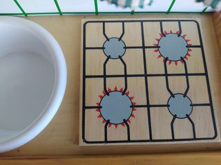 Cocinita infantil de madera antigua