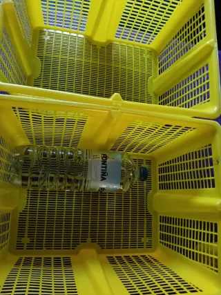 2 ceste in plastica impilabili con coperchio 40*30*23 cm