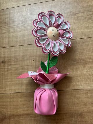 Set 3 Marcos Flor Espuma y Maceta