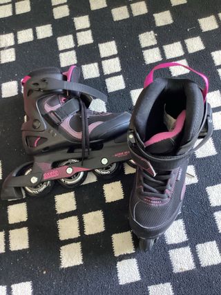 Patines en línea Oxelo negros y rosas