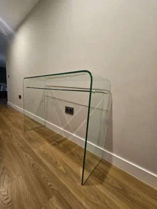 Consola recibidor cristal templado