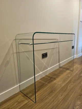 Consola recibidor cristal templado