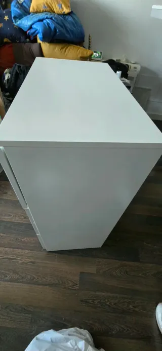 Cómoda BRIMNES 3 cajones blanco/vidrio