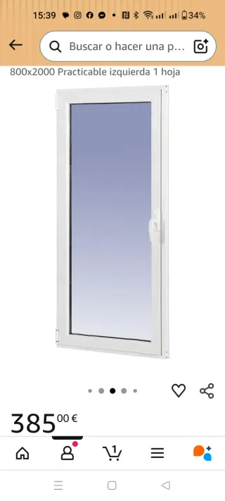 Puerta Balconera Izquierda 800x2000