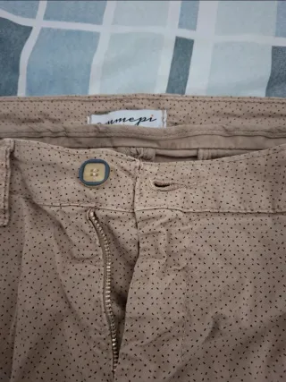 Pantaloni lunghi chino beige marroni 50 uomo pois