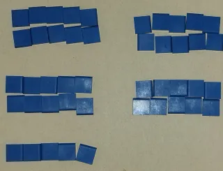 TENTE 190 piastre lisce 2x2 smussate