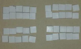 TENTE 190 piastre lisce 2x2 smussate