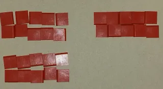 TENTE 190 piastre lisce 2x2 smussate