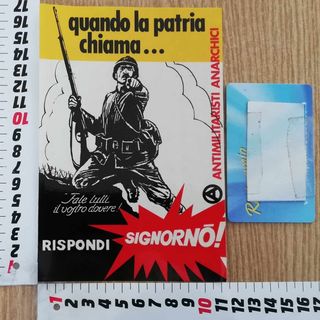 Adesivo Orazio Valastro anarchia antimilitarista