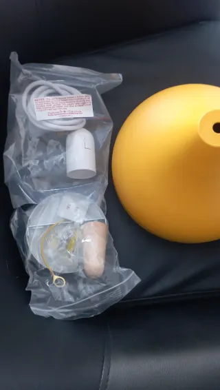 Lámpara Colgante LED Madera y Metal