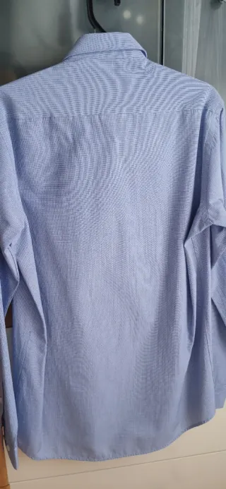 Camisa R TOM azul y blanca chico