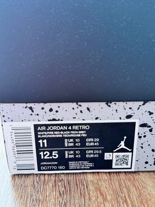 Nike Air Jordan 4 Fire Red 2020 Talla 45