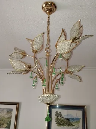 Juego completo de lámparas vintage (2 mesita techo