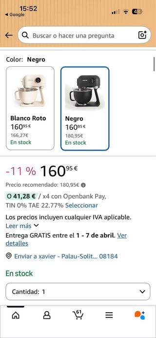 Amasadora Negra CREATE