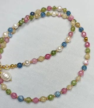 Collana pietre dure e perle