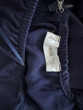 Vestido fiesta cuello halter azul