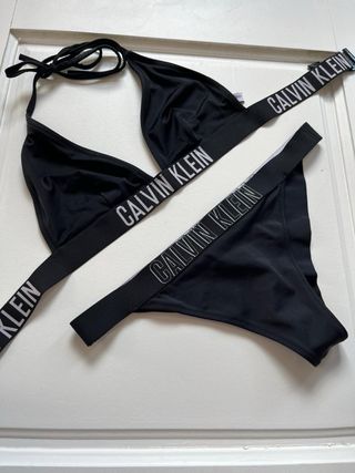 Bikini Calvin Klein Negro y Blanco Mujer