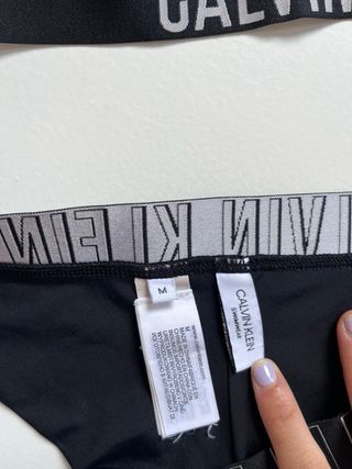 Bikini Calvin Klein Negro y Blanco Mujer