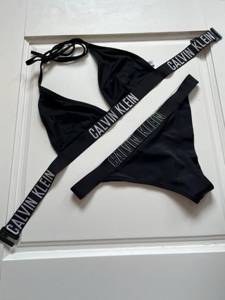 Bikini Calvin Klein Negro y Blanco Mujer