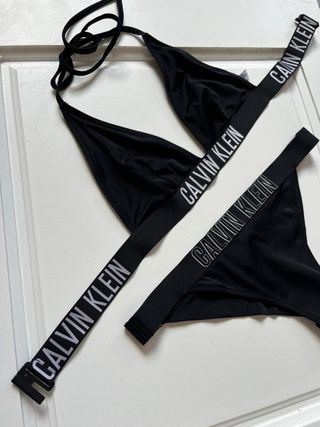 Bikini Calvin Klein Negro y Blanco Mujer