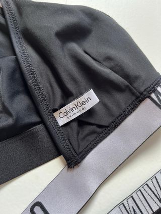 Bikini Calvin Klein Negro y Blanco Mujer