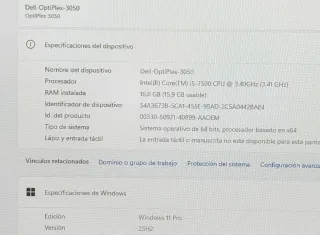 PC Dell OptiPlex (i5/16gb/256gb) Perfetto