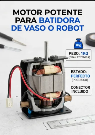Motor Batidora Vaso/Robot 1kg Potente