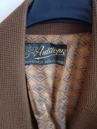 Giacca scamosciata pelle vintage '80 antilope L