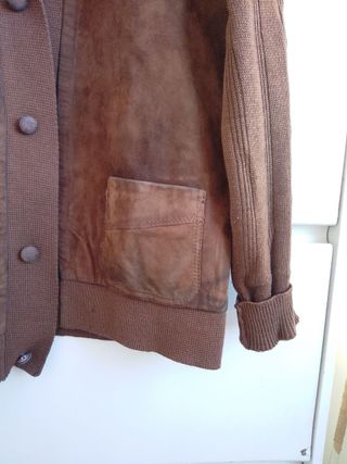 Giacca scamosciata pelle vintage '80 antilope L