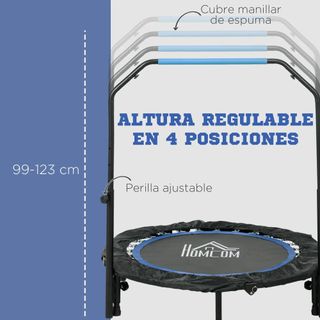 Cama Elástica Plegable Ø102 cm con Mango Ajustable