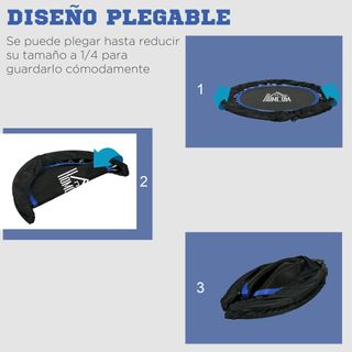 Cama Elástica Plegable Ø102 cm con Mango Ajustable