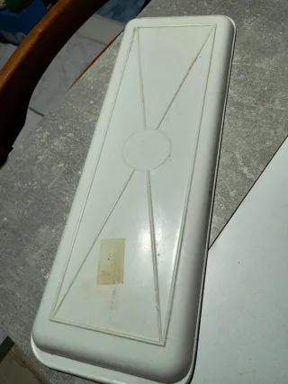 Bandeja rectangular decorada azul y blanco