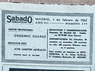 Revista Sábado Gráfico febrero 1962