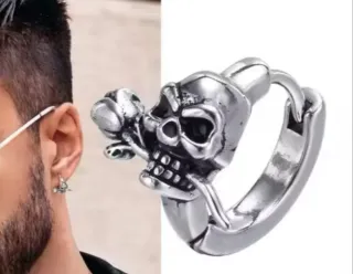 Pendientes Aro Calavera