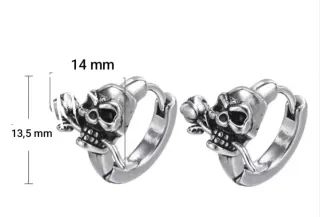 Pendientes Aro Calavera