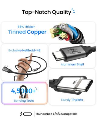 Silkland 40Gbps Cable Thunderbolt 4 Compatible, Ca