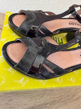 Sandalias tacón Pitillos Negras