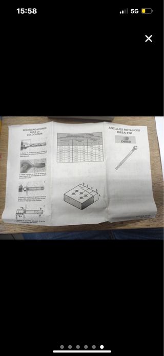 ANCLAJE DESA-FIX MTA-12 x 75  CAJA 25 UDS.