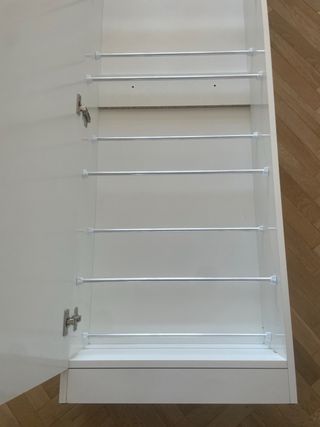 Armario Zapatero con Espejo Blanco